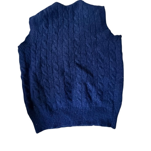 Vtg J.G. Hook Women’s Shetland 100% Wool Blue Vest Size S academia heritage - Picture 7 of 10